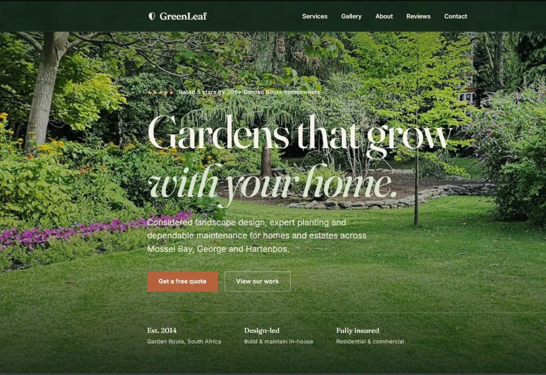 GreenLeaf Landscaping demo website